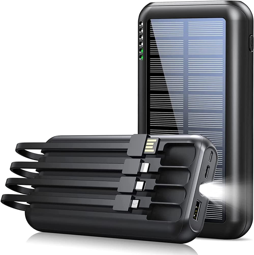Power-Bank-Solar-Portable-Charger - 40000mAh Power Bank Large Capacity Built ...