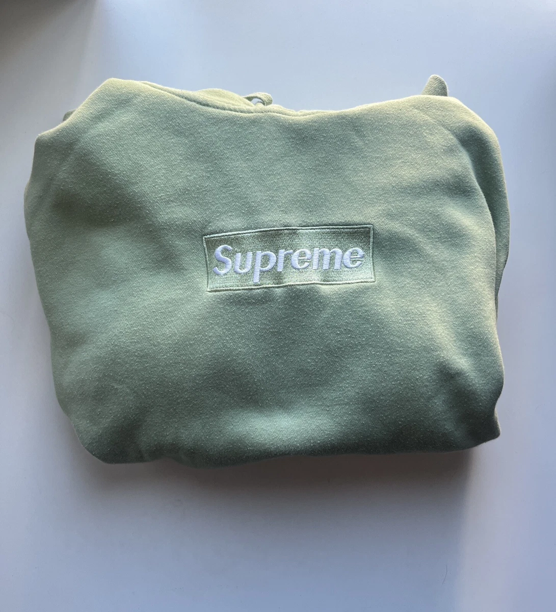 Supreme Box Logo Hooded Sweatshirt Sage