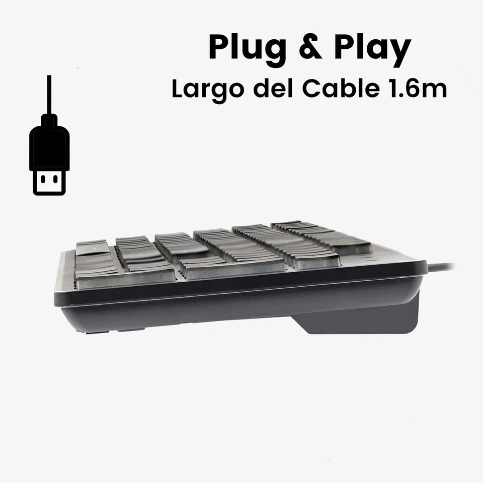 PERIBOARD-317ES Wired LED Backlit Keyboard – Full-Size Spanish QWERTY Layout - Image 3 of 4