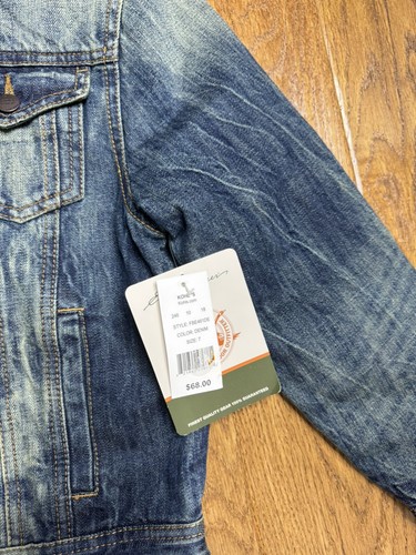 Eddie Bauer Blue Denim Corduroy collar Flannel lined Jacket Youth Kids Size 7 - Picture 2 of 4