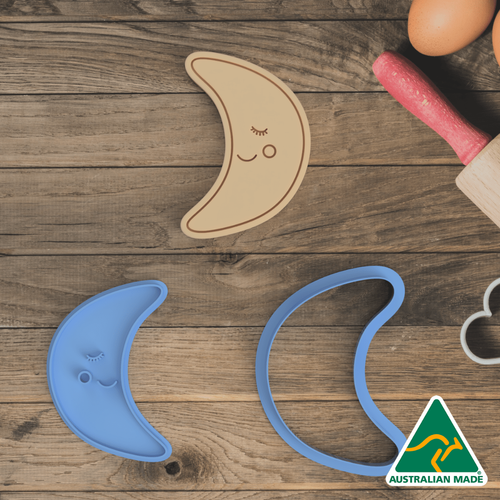Smiley Moon Cookie Cutter and Embosser Stamp - Picture 5 of 6