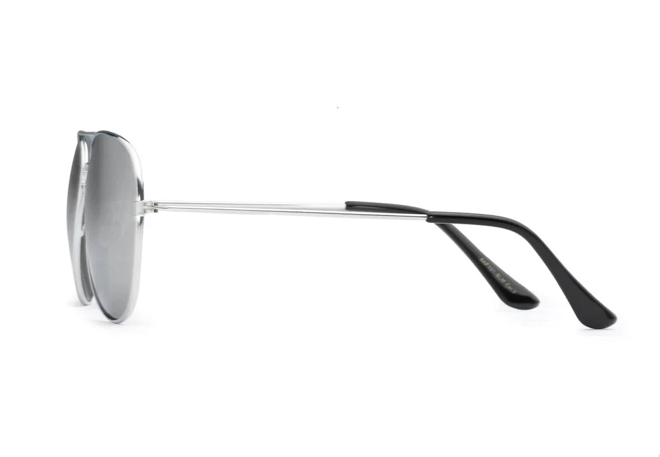 Gafas de sol de la Fuerza Aérea Driving Pilot marco plateado gafas de sol espejadas Foto 2 de 3