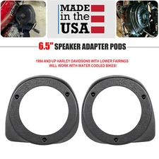 ABS 6.5" Speaker Pods For Harley Touring Vented Lower Fairing -- MADE IN THE USA