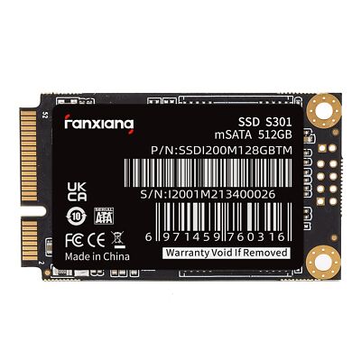 S301 512GB mSATA SSD Mini SATA III 6Gb/s Internal Solid State Drive, 3D NAND,...