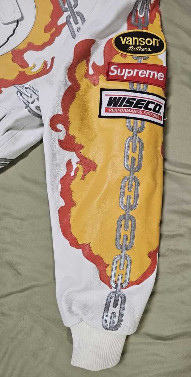 SUPREME VANSON LEATHERS GHOST RIDER JACKET WHITE | eBay SUPREME VANSON LEATHERS GHOST RIDER JACKET WHITE | eBay