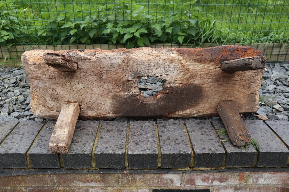 Antique Elm Rustic Pig bench, wooden stool eBay