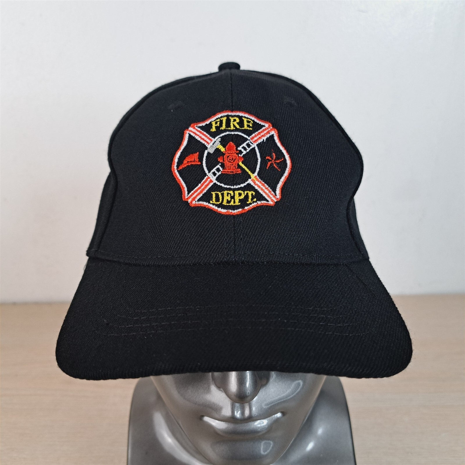 FIRE DEPT ADJUSTABLE SNAP BASEBALL HAT/CAP, BLACK… - image 1