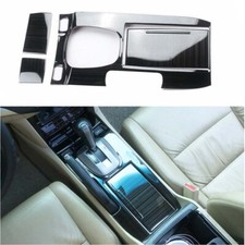 Black Steel Central Console Gear Shift Panel For Honda Accord Crosstour 08-2013