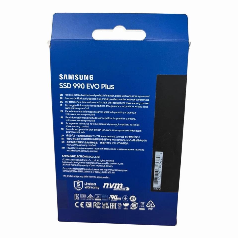 [NEW] Samsung 990 EVO PLUS 2TB M.2 NVME PCIE 4.0 Internal SSD MZ-V9S2T0B/AM - Image 3 of 4