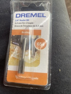 Dremel 1/4 in. Rotary Tool Straight Router Bit for Wood and Soft Materials, #654