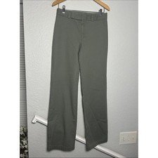 Banana Republic Olive Green Straight Leg Pants Flat Preppy Long Tall Size 6L