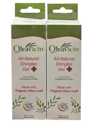 (2) Oleavicin Natural Shingles Gel Rapid Relief Organic Olive Eczema Psoriasis