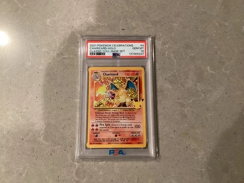 PSA 10 Charizard Celebrations Classic 4/102 Holo Base Set Pokemon Card 2021