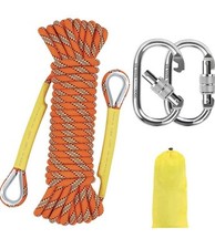 Climbing Rope , 8MM Static Rock Climbing Rope with 2 Steel Hooks