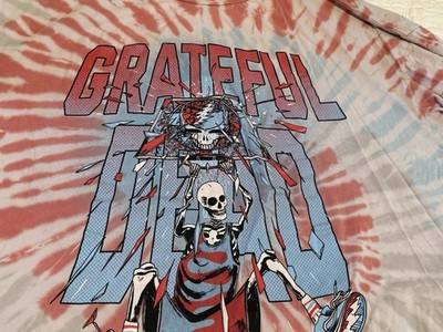 Grateful Dead Tshirt XL Dunkin  Skeleton Tee Tie-Dyed ￼