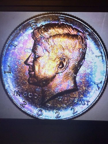 2022-P UNC STUNNING MONSTER TONED KENNEDY HALF DOLLAR