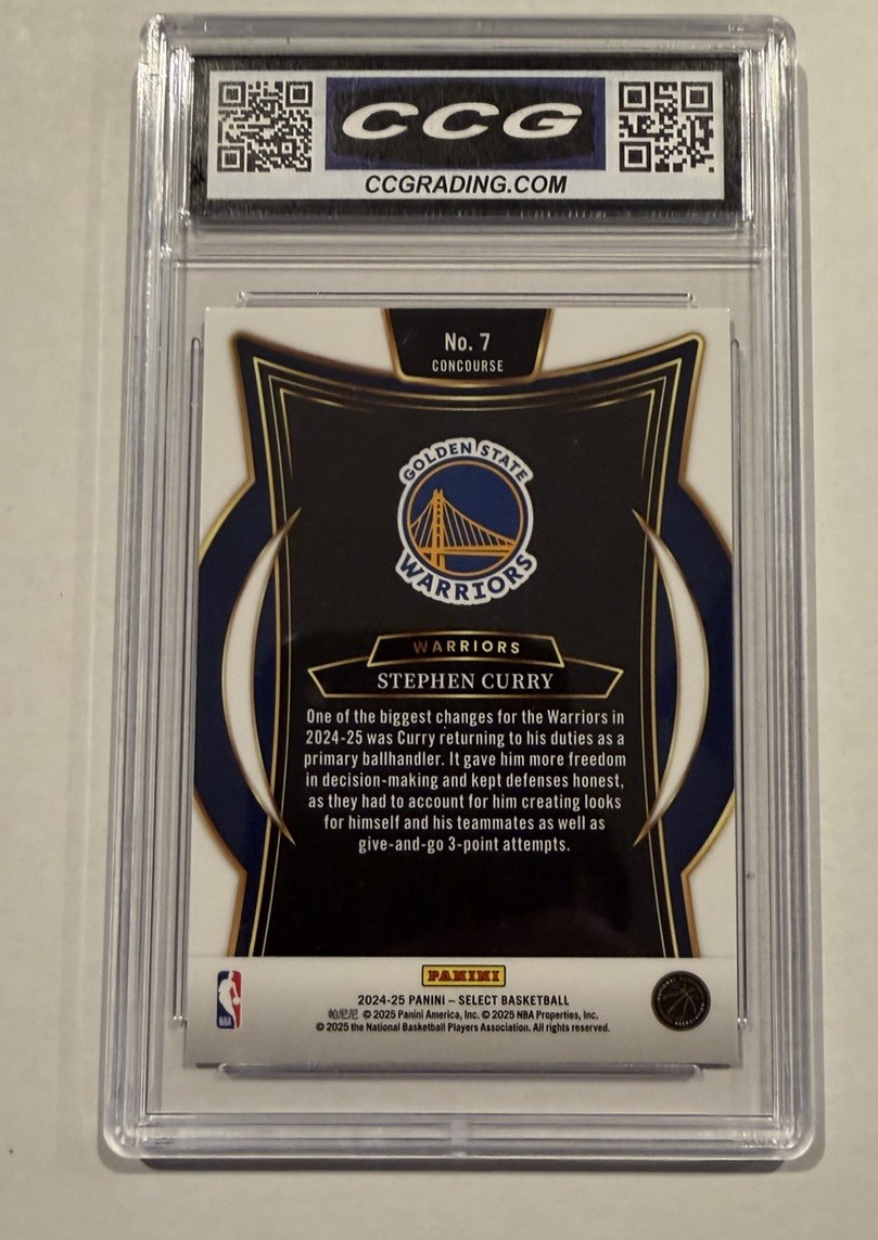 Panini 2024-25 Select Stephen Curry #7 Concourse Blue Gem Mint CCG