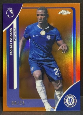 2026 Topps Chrome Premier League EPL Chelsea Moises Caicedo Orange