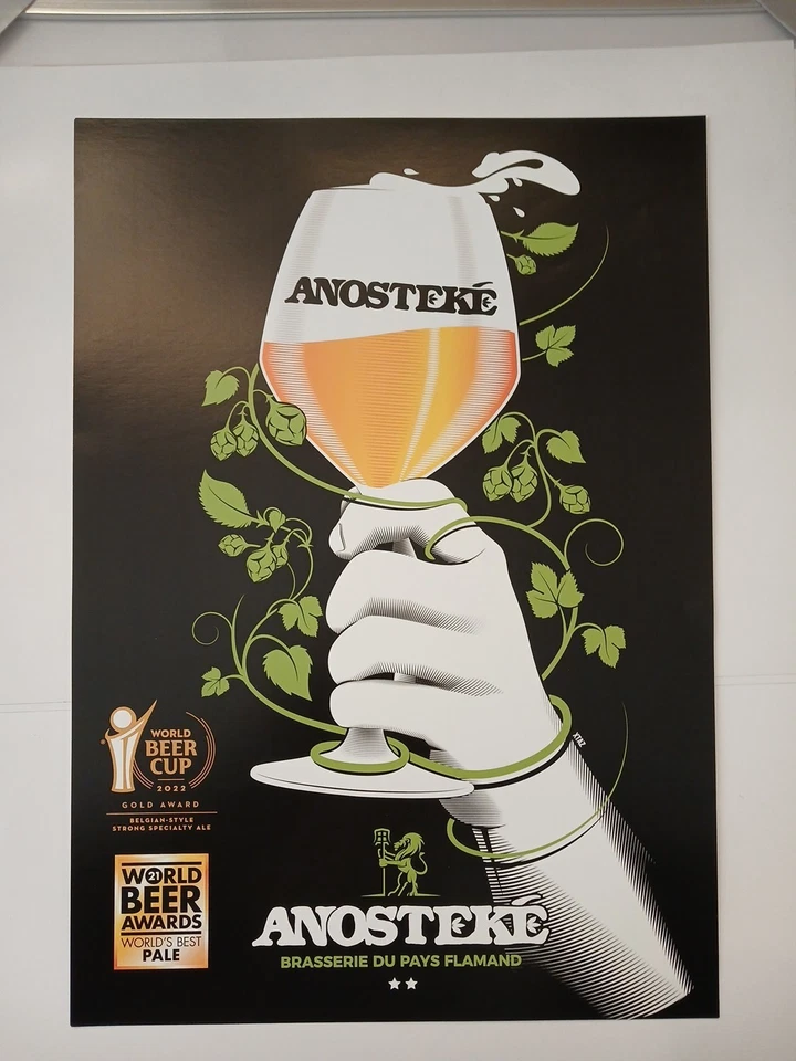 AFFICHE : ANOSTEKE BLONDE - Word Beer Cup 2022 / Br. du Pays Flamand - France - Photo 1/1