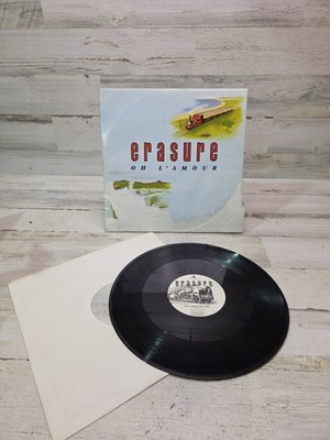 ERASURE - Oh L'Amour - 12'' synthpop maxi-single Sire/Mute US 1986 VG+/P DAMAGED 