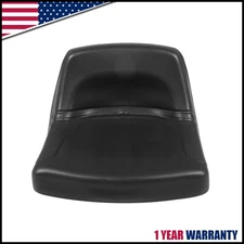 New Black Garden Lawn Mower Tractor Seat Low Back Waterproof