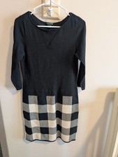 Lauren Ralph Lauren Medium Women's Knit Sweater Dress 3/4 Sleeve, Knee Length