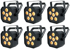 6 Chauvet DJ EZLink Par Q6BT ILS RGBA Bluetooth Rechargeable Par Wash Up-Lights