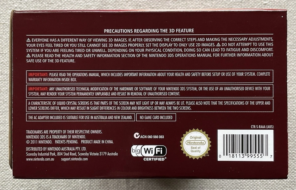 Brand New - Nintendo 3DS - Flame Red - Sealed - AUS PAL  - image 4 of 4