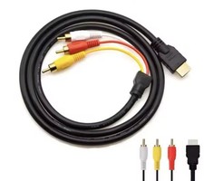 Câble HDMI vers RCA - 1080P - Conversion HD Adaptateur péritel Rouge Jaune Blanc