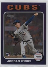 2024 Heritage High Number Hot Box Chrome Purple Refractor Jordan Wicks #390 19yg
