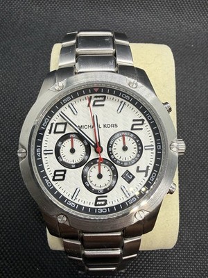 Michael Kors Men's Chronograph Quartz Watch 100m White Dial MK-8472