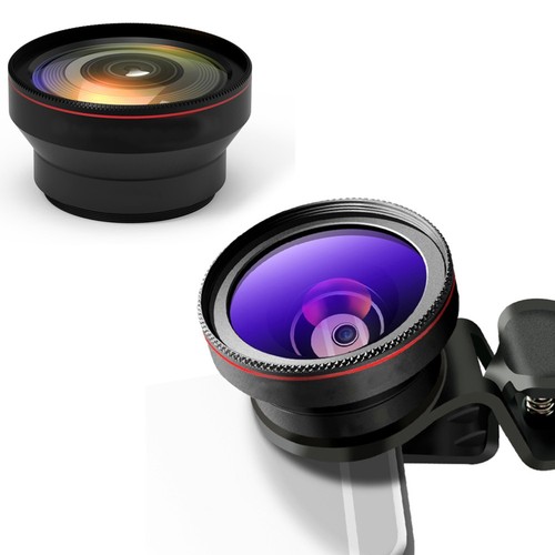 Cell Phone Camera Lens 0.45X Super Wide Angle Lens Clip on for (Black) - 第 6/12 張圖片