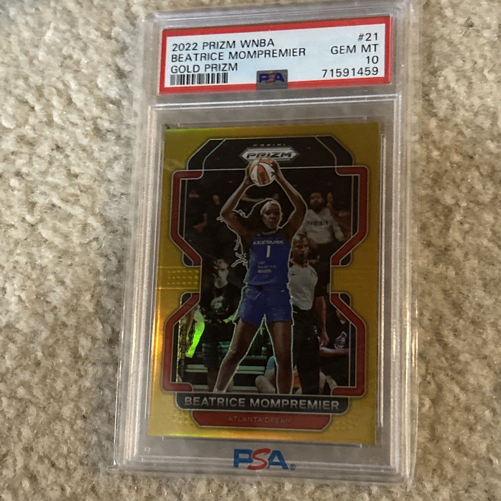 2022 Panini Prizm WNBA Gold Prizm #/10 Beatrice Mompremier RC *PSA 10 POP 1*