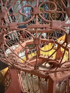 Antique Victorian Ornate Wire bird cage - circa 1880-1915