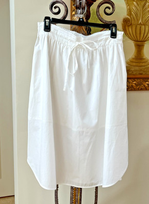 Vince Flared Cotton White Skirt Size M
