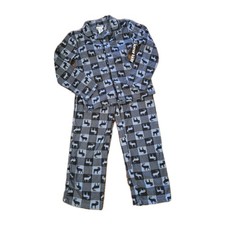 Komar Kids 2 Piece Pajama Set XL 14/16 Fleece Elk Moose Gray Black Flame Resist