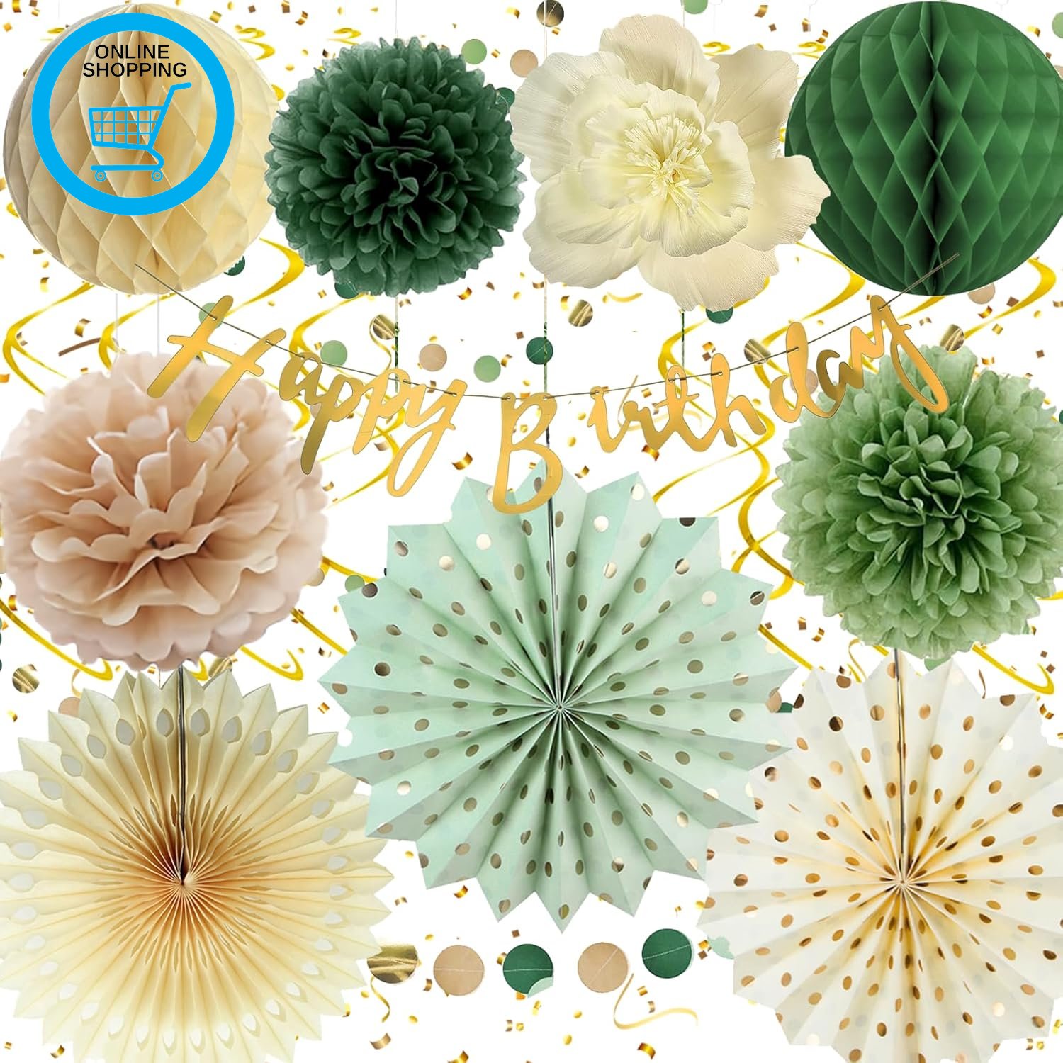 Birthday Decoration, Happy Birthday Banner, Reusable Pastel Birthday Decorations