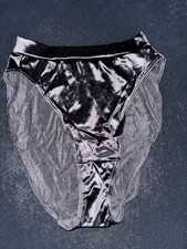Vintage Victoria s Secret Black Second Skin Satin Sissy Panties Sz S NWT