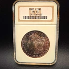 New Listing1882-S Morgan Silver Dollar $1 MS64 Slabbed Cert #341706-007 Noce Toning
