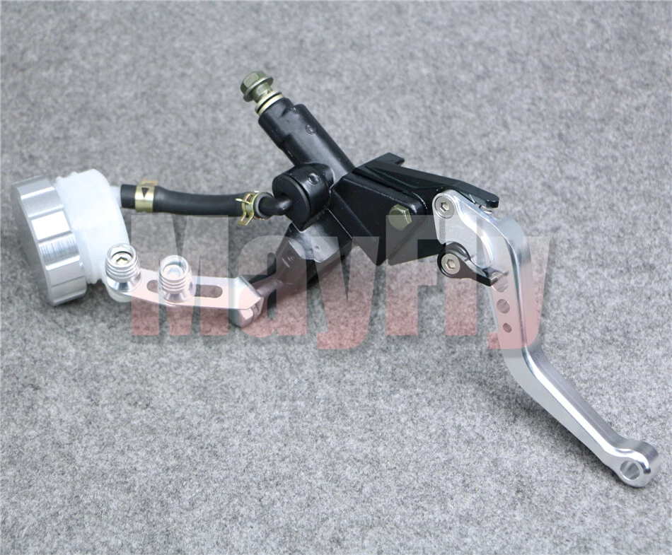 Juego de palancas de depósito de cilindro maestro de 7/8"" embrague de freno universal para motocicleta Foto 3 de 4