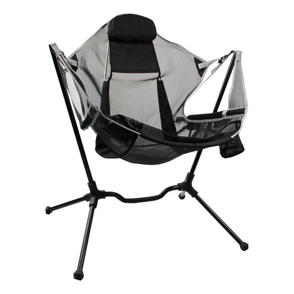 Hammock Camping Chair Aluminum Swinging Recliner Folding Rocking Chair