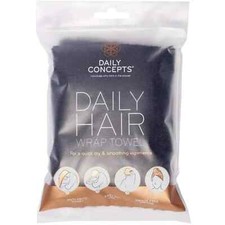 Daily Concepts Black Daily Hair Wrap Towel / New in Package / Free Shipping