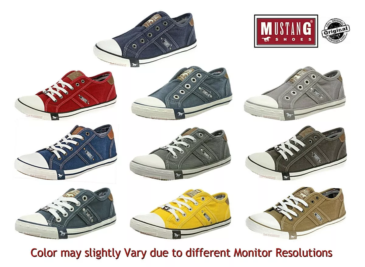 Mustang Sneakers Low Top Slip On / Lace-up Canvas Trainers Casual Shoes  Unisex | eBay