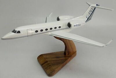 G-450 Gulfstream G450 Private Airplane Desktop Kiln Dry Wood Model Small New