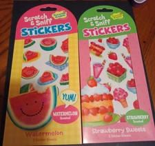 MINDWARE Peaceable Kingdom Scratch and Sniff Stickers Packs Duo 2 Scents