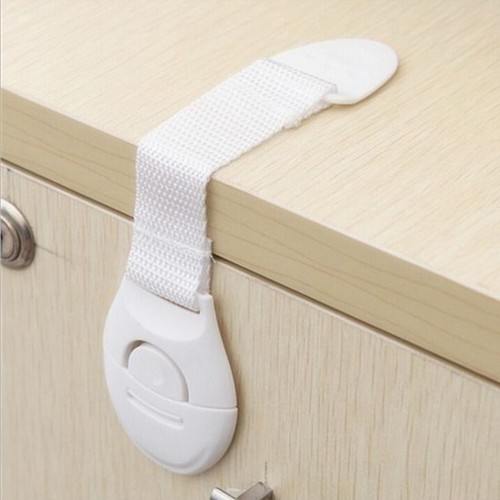 4Pcs Child Proof Safety Catch Cupboard Cabinet Door Drawer Lock Latch Baby Kids - Picture 3 of 5