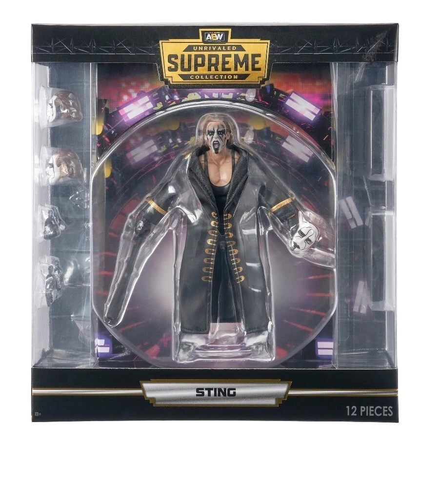 Figurine exclusive Walmart AEW Supreme Sting Wresting EN MAIN inégalée