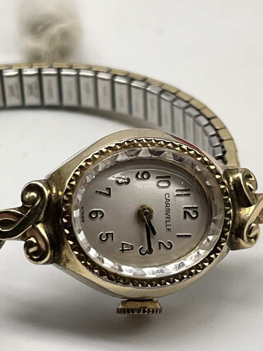 Vtg 1978 CARAVELLE By Bulova Mechanical Womens Watch 