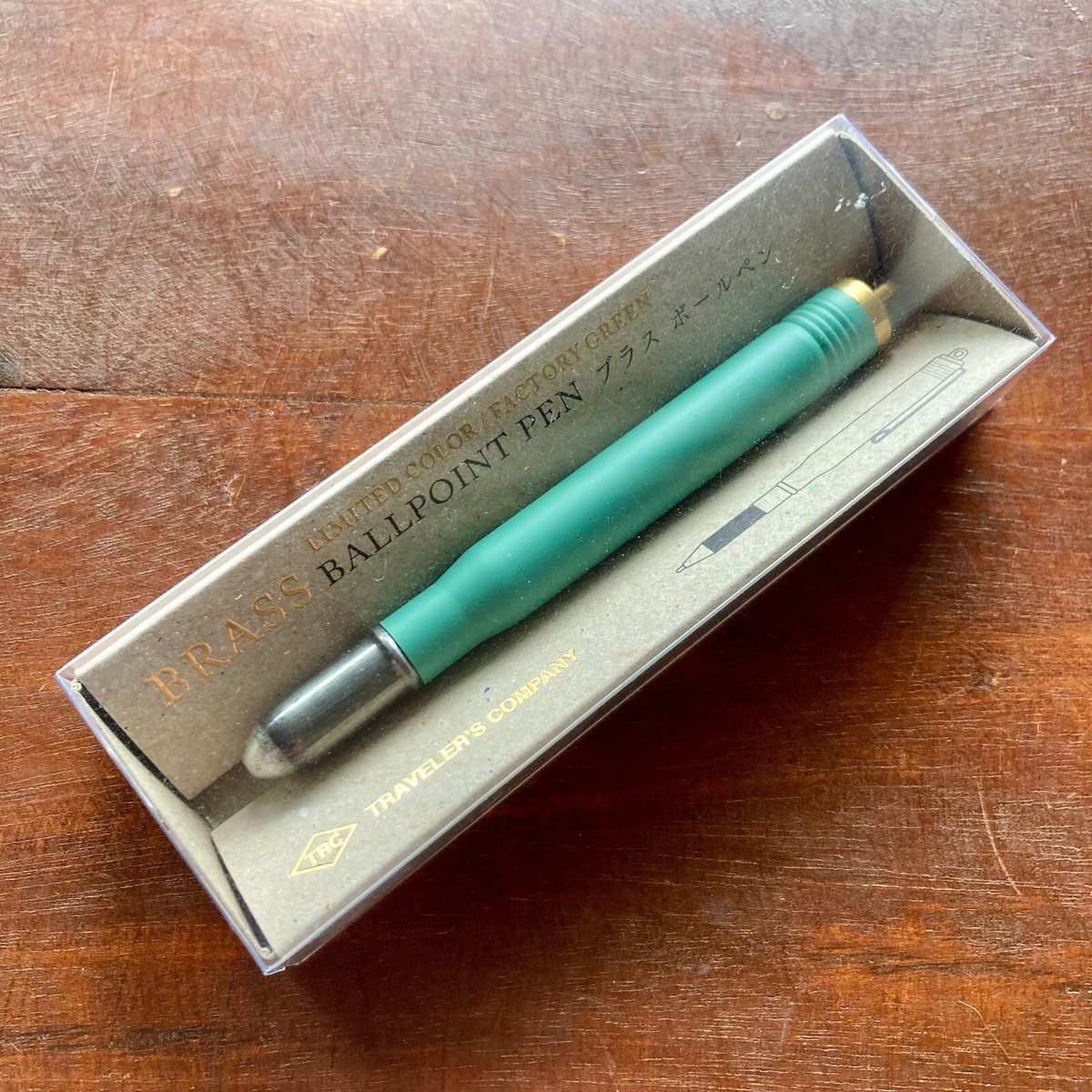 【限定品】トラベラーズカンパニー ファクトリーグリーン（鉛筆・ボールペン） New Brass products LIMITED COLOR FACTORY GREEN / 新