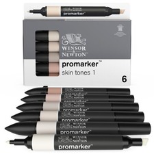 PROMARKER PENNARELLI PANTONE DOPPIA PUNTA WINSOR&NEWTON SET 6 TONI CARNE SKIN 